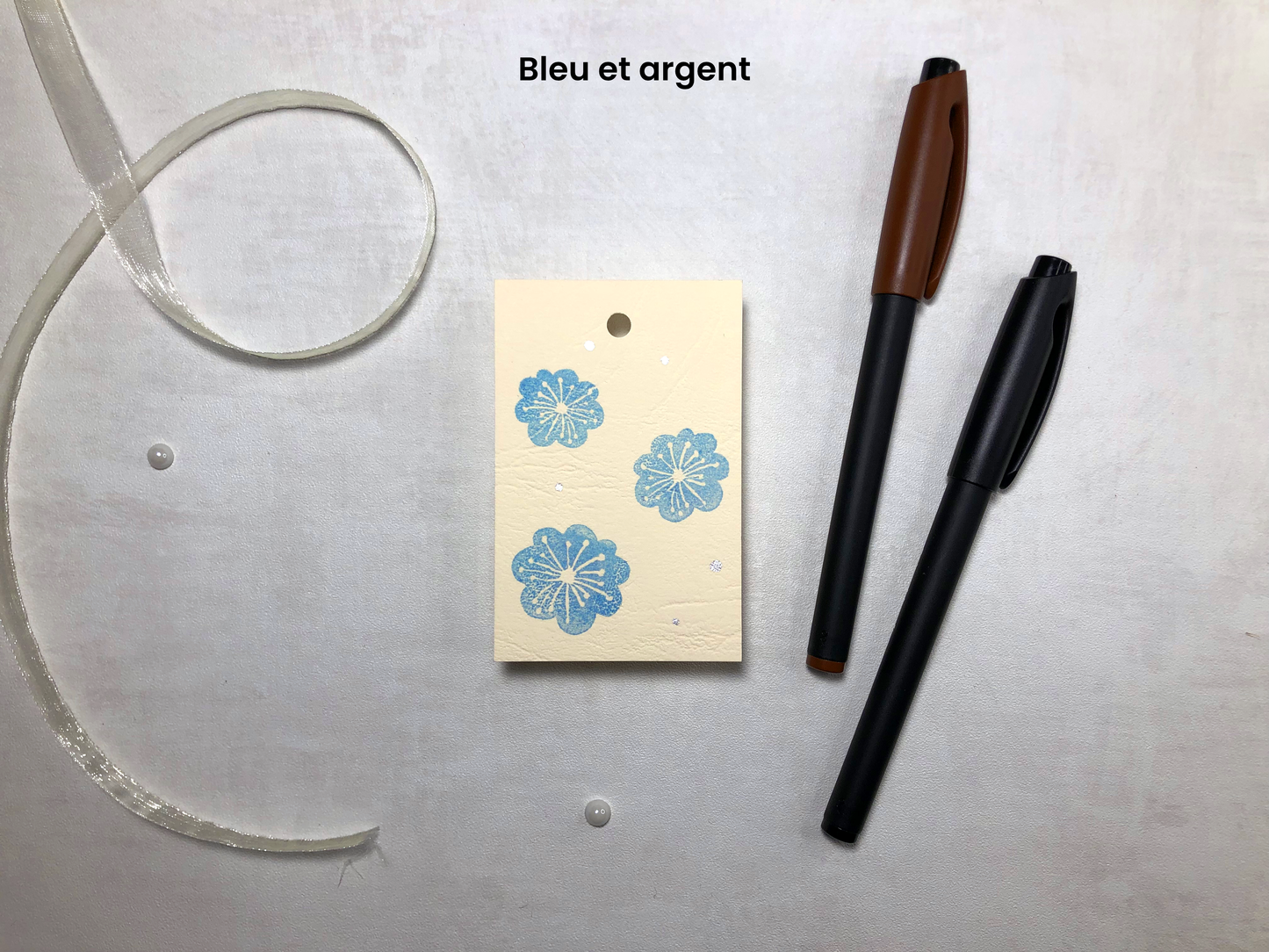 Étiquette cadeau - Fleurs