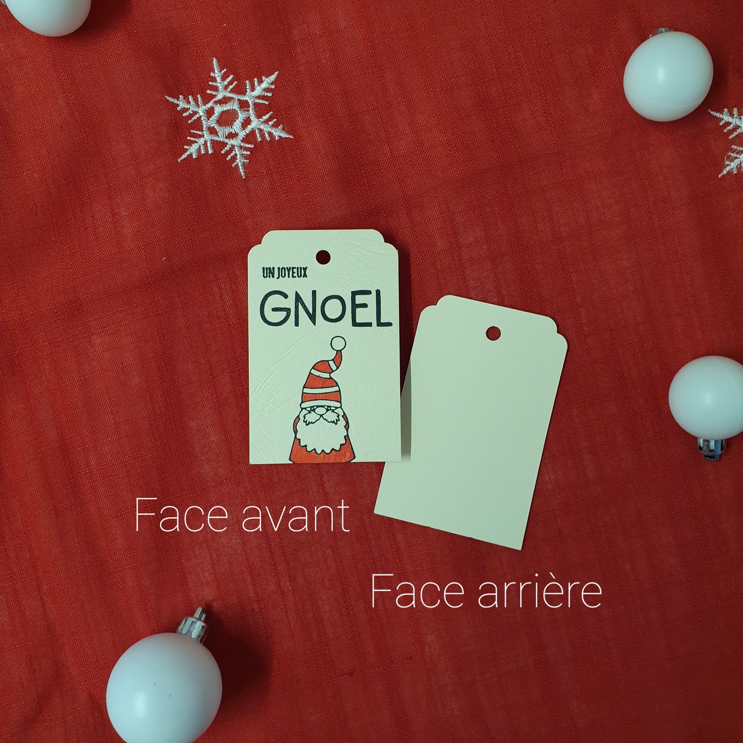 Étiquette cadeau - Gnome "Un joyeux Gnoel"
