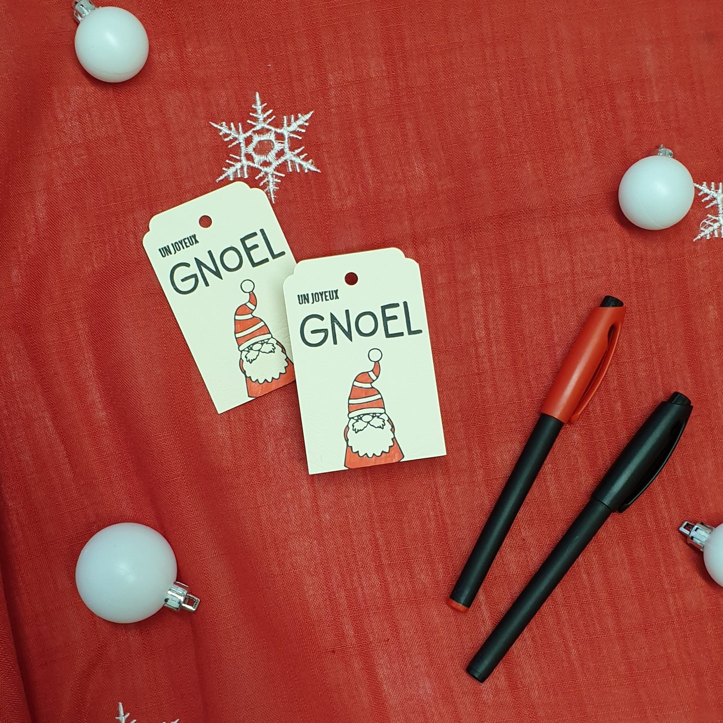 Étiquette cadeau - Gnome "Un joyeux Gnoel"