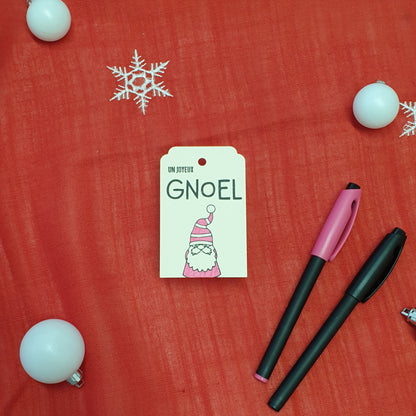 Étiquette cadeau - Gnome "Un joyeux Gnoel"