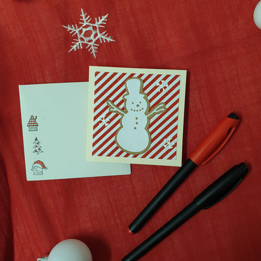 Mini-Carte - Bonhomme de neige