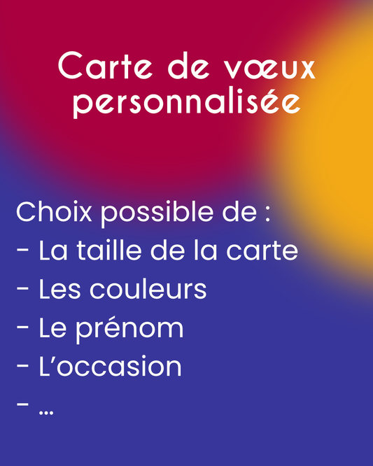 Carte de vœux personnalisée